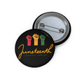 Juneteenth Fist Design Pin Button | Round Enamel Pin