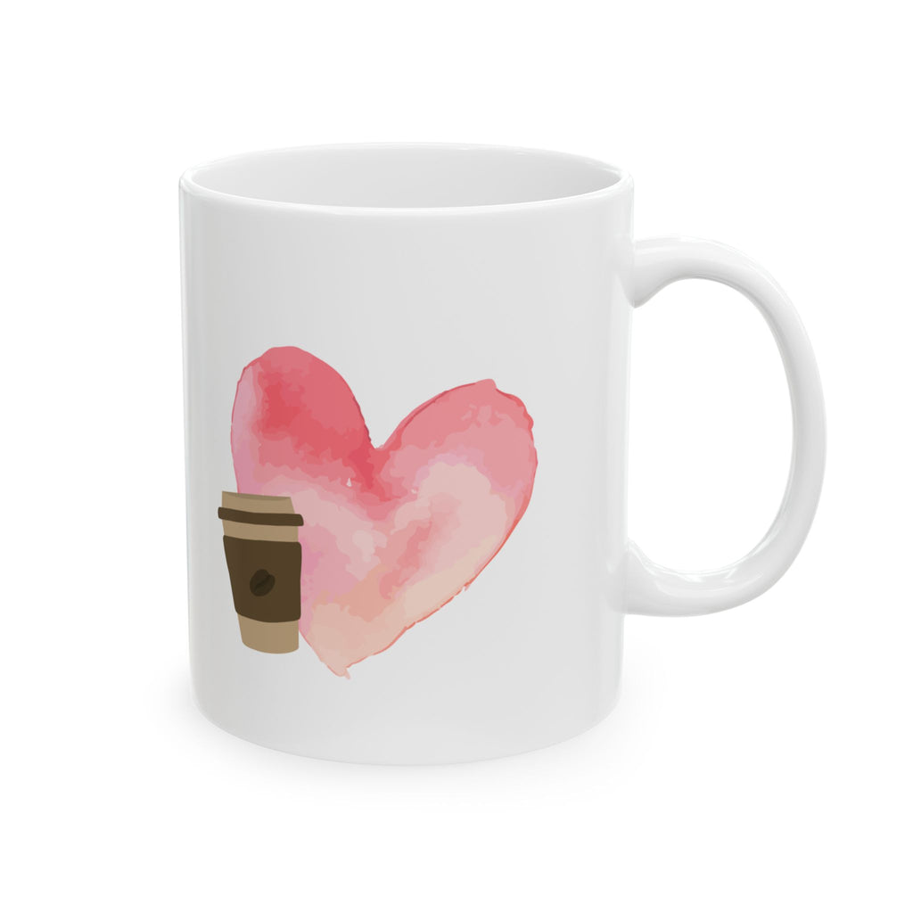 Coffee Mug – Love Is Brewing Funny Romantic Ceramic Coffee Cup (11oz/15oz)
