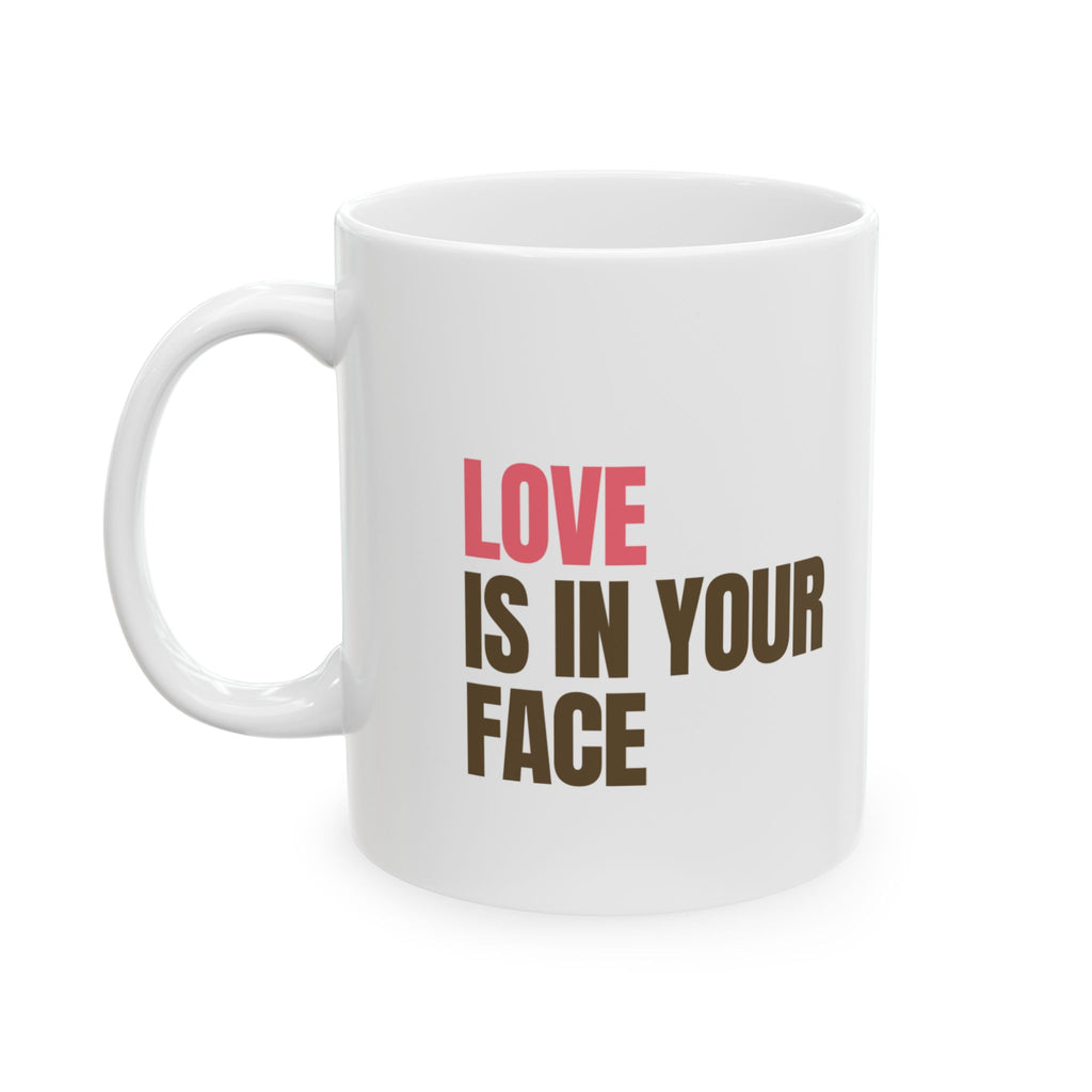 Coffee Mug – Love Is Brewing Funny Romantic Ceramic Coffee Cup (11oz/15oz)